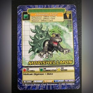 🔴2/$10 SALE🔴 Morishellmon ST-99 2001 Digimon Trading Card